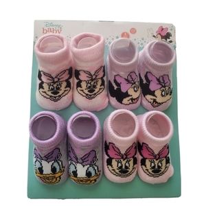 4 Pair Disney Baby Girls Booties